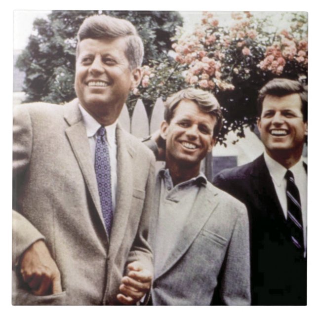 Carreau Le président américain John Kennedy & Robert & Ted (Devant)