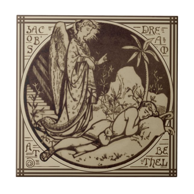 Carreau Le rêve biblique de Minton Jacob, Repro Sepia (Devant)