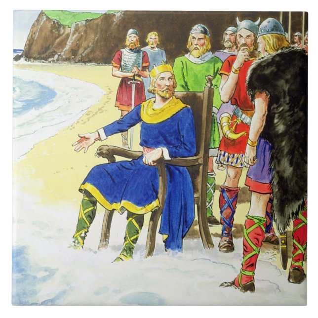 Carreau Le Roi Canute (c.995-1035) des 'piaulements dans (Devant)