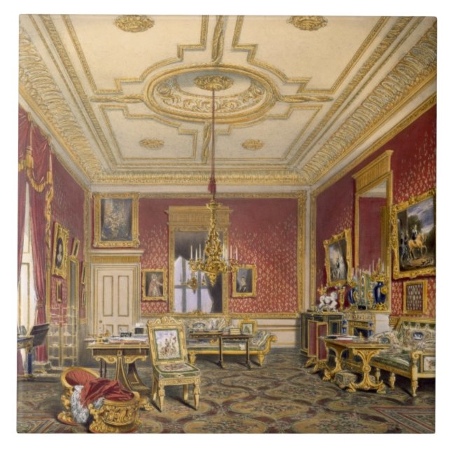 Carreau Le salon privé de la Reine, château de Windsor, (Devant)