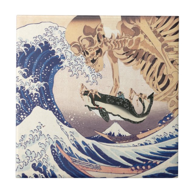 Carreau Le spectre des squelettes à la grande vague (Devant)