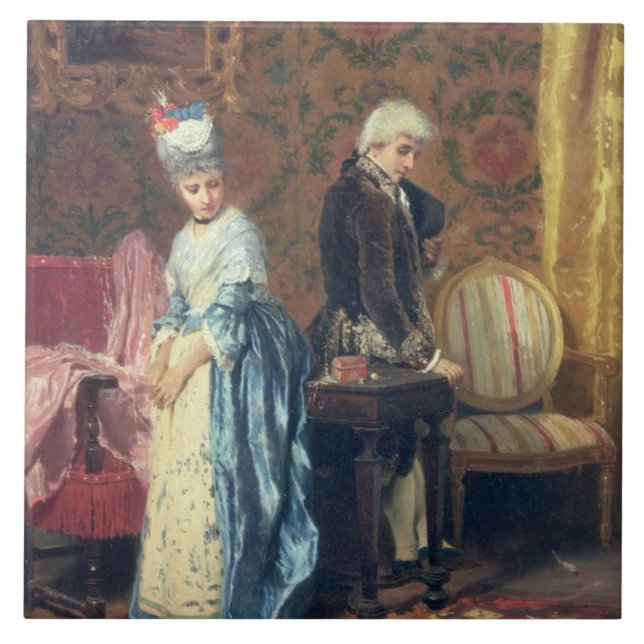 Carreau Le tiff des amants, 1872 (huile sur le panneau) (Devant)