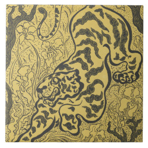 Carreau Le tigre dans la jungle (animal sauvage) (par Paul