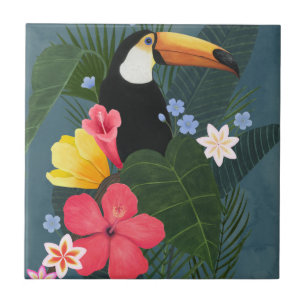 Carreau Le Toucan tropical dans le désert