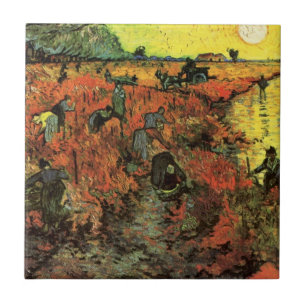 Carreau Le vignoble rouge par Vincent van Gogh