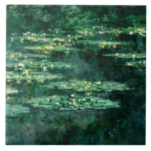 Carreau L'EAU MENSONNE EN ÉTANG VERT par Claude Monet