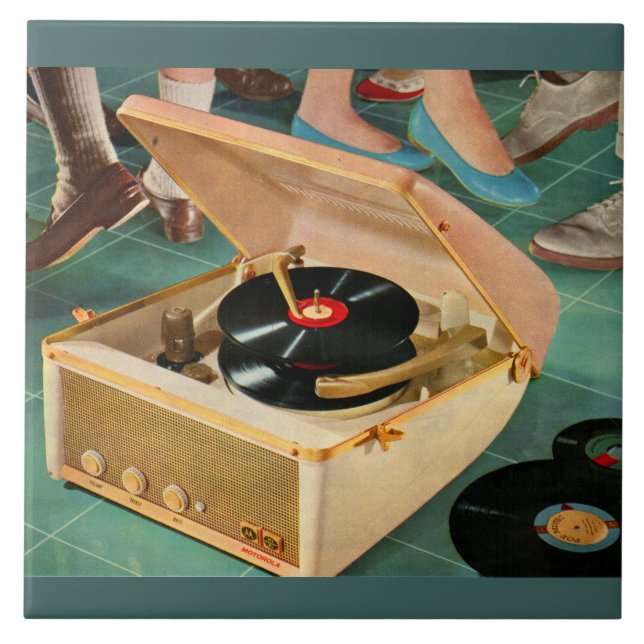 Carreau Lecteur d'enregistrement portable des années 1950  (Devant)