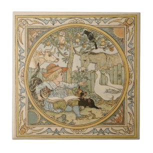 Carreau Lecture de vignettes en céramique