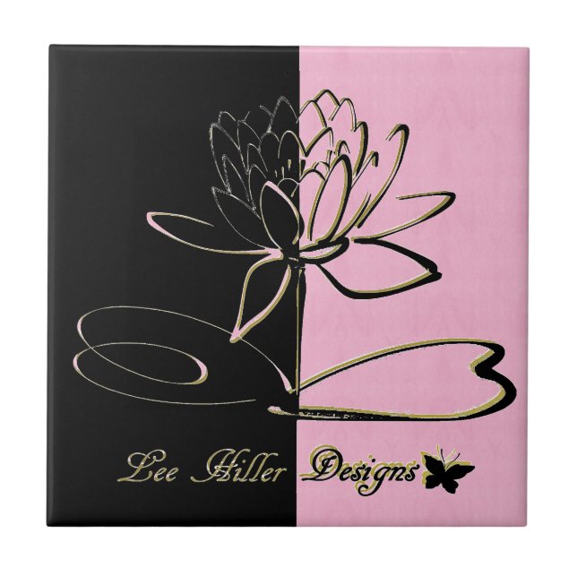 Carreau Lee Hiller Designs Accents Black Pink Gold (Devant)