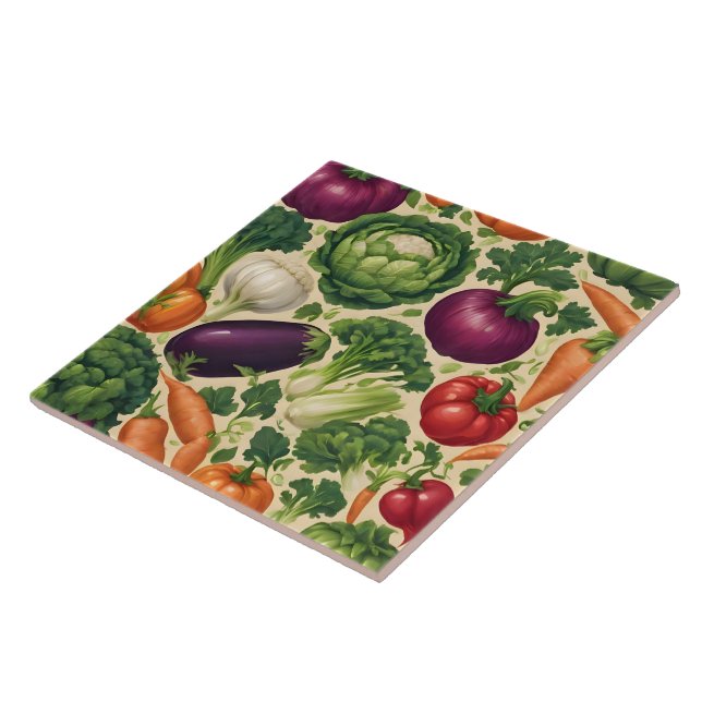Carreau Légumes sains Bonne alimentation Collection popula (Côté)