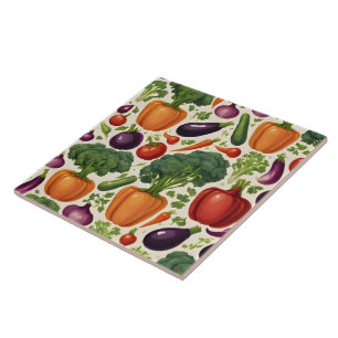 Carreau Légumes sains Bonne alimentation Collection tendan
