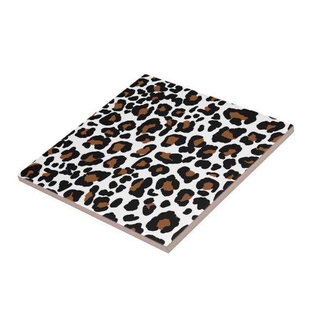 Carreau Leopard Big Cat Fur Motif Imprimer (Côté)