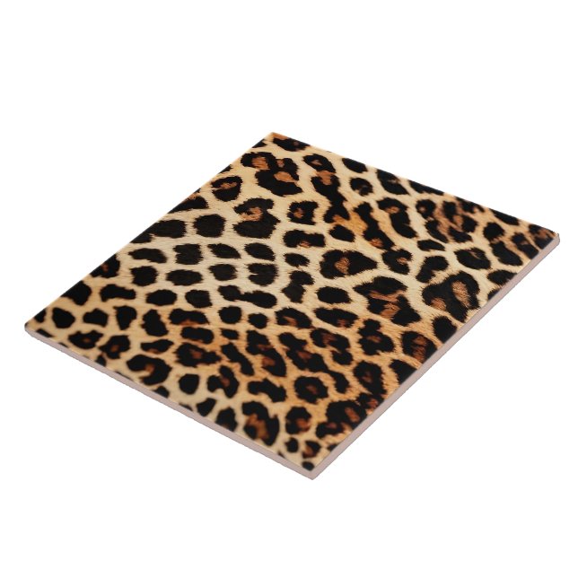 Carreau Leopard Cat Poster de animal Collection tendance (Côté)