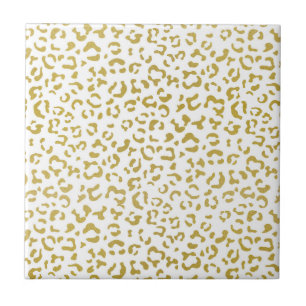 Carreau Leopard d'or, Parties scintillant d'or, Empreinte
