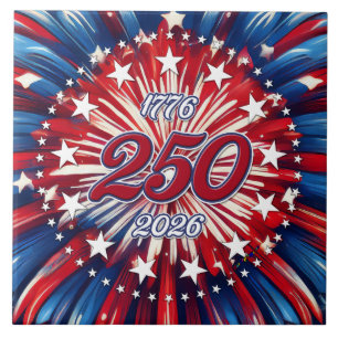 Carreau Les 250 ans d'Amérique 1776-2026 Feux d'artifice R