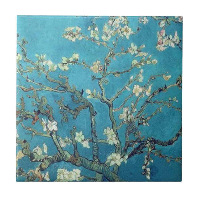 Carreau Les amandes fleurissent célèbre peinture Van Gogh (Devant)