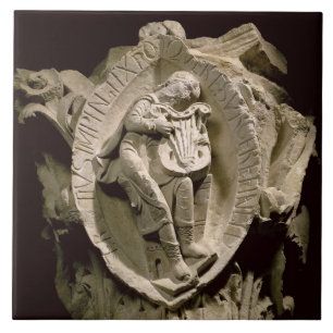 Carreau "Les bruits de la musique", capital de colonne de