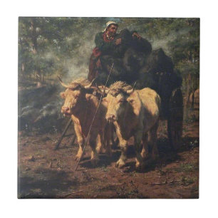 Carreau Les brûleurs à charbon de bois par Rosa Bonheur