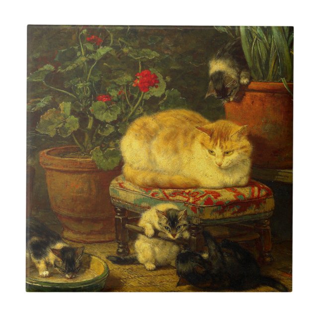 Carreau Les chatons en jeu (Devant)