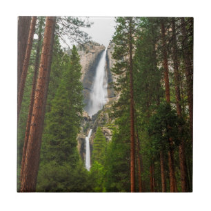 Carreau Les chutes de Yosemite dans la forêt