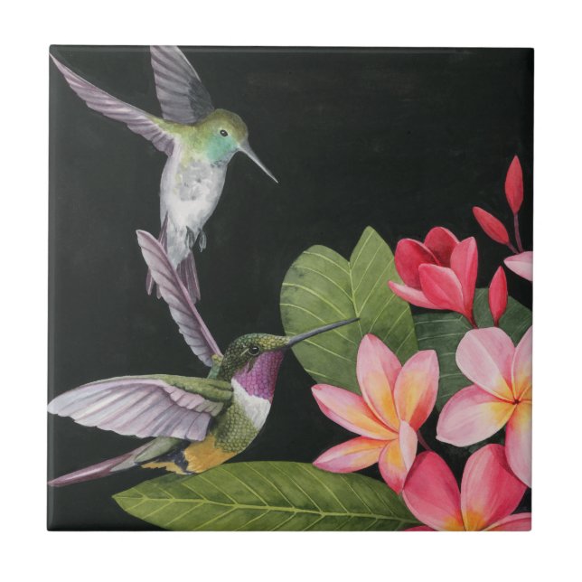 Carreau Les colibris de la Plumeria (Devant)