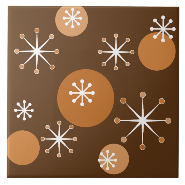 Carreau Les étoiles de l'ère atomique brûlent l'orange (Devant)