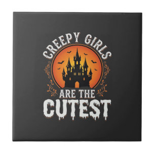 Carreau Les Filles Flippantes Sont Le Design De Halloween 