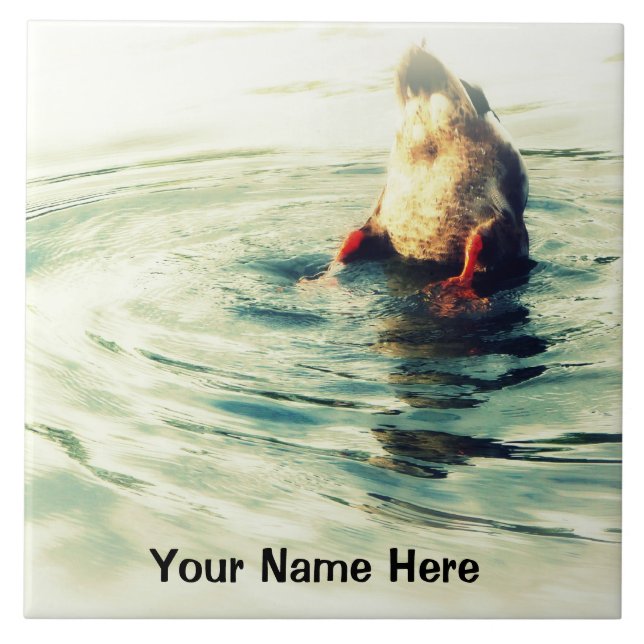 Carreau Les fonds ! Photo drôle de bout de canard (Devant)