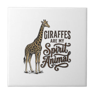 Carreau Les girafes sont mon animal spirituel modèle de t-