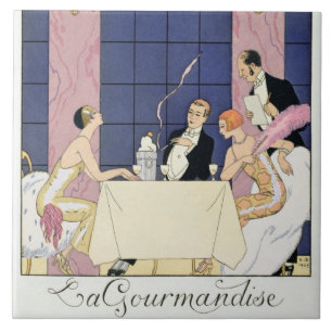 Carreau Les gourmands, 1920-30 (copie de pochoir)