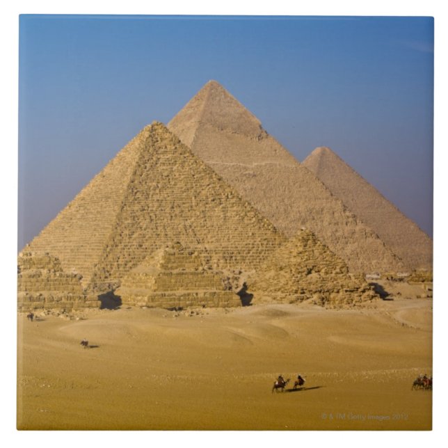 Carreau Les grandes pyramides de Gizeh, Egypte (Devant)