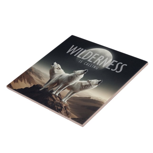 Carreau Les loups hurlent à la Pleine lune Wilderness appe (Côté)