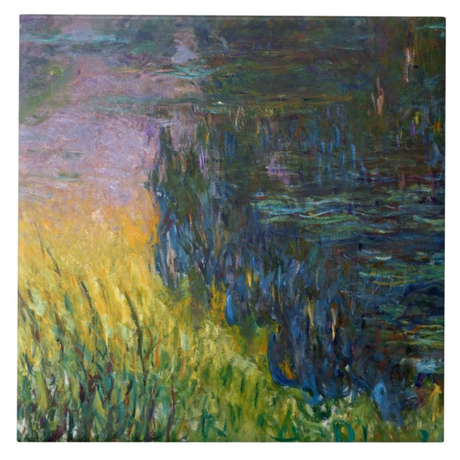 Carreau Les Nappes D'Eau - Coucher Le Soleil, Claude Monet (Devant)
