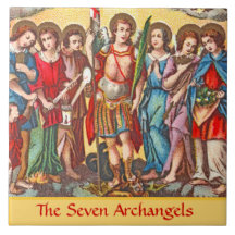 Les Sept Archanges (CP 001; Chromolithographe)