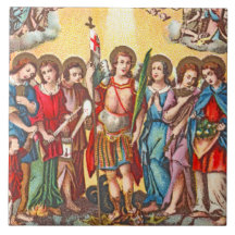 Les Sept Archanges (CP 001; Chromolithographie)