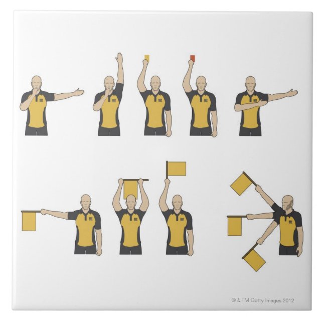 Carreau Les signaux des arbitres du football (Devant)