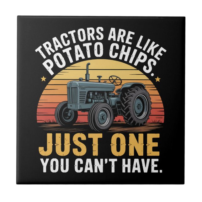 Carreau Les tracteurs sont comme des chips (Devant)