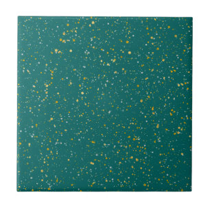 Carreau L'espace élégant de confettis - vert turquoise e