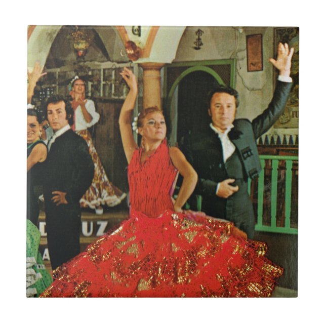 Carreau L'Espagne vintage, danseurs de flamenco (Devant)