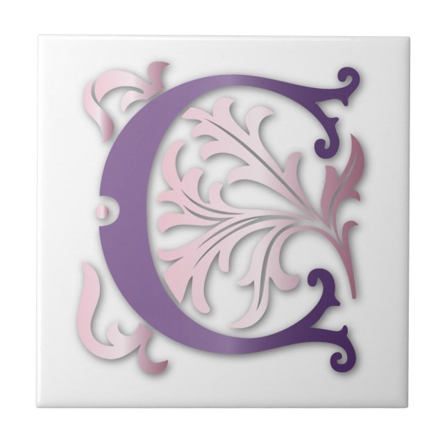 Carreau Lettre C Monogramme Fleur de lis (Devant)