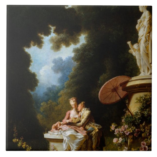 Carreau Lettres d'amour par Jean Honore Fragonard (Devant)
