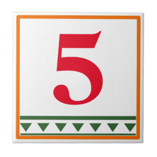 Carreau Lettres et numéros italiens rouges, numéros d'édit