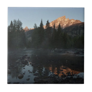 Carreau Lever de soleil de Grand Teton à Cottonwood Creek