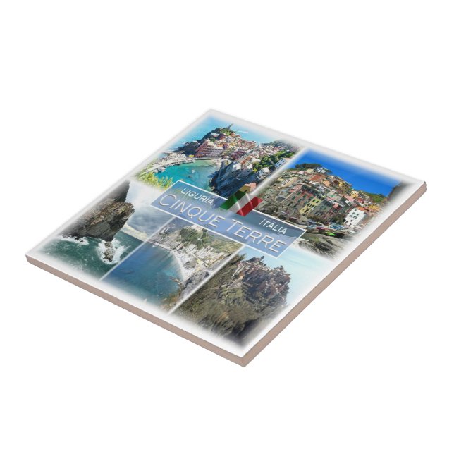 Carreau LGR040 CINQUE TERRE, Mosaïque, Italie, (Côté)