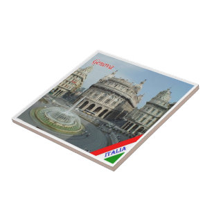 Carreau LGR157 GENOA Vue de la Piazza De Ferrari,