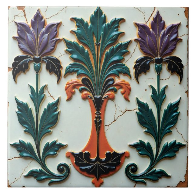 Carreau L'heure calme des fleurs (Devant)