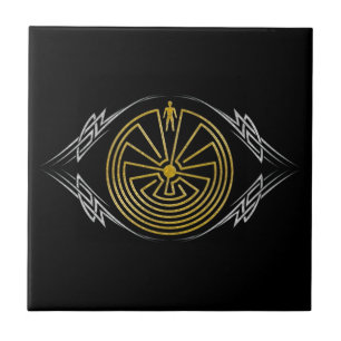 Carreau L'homme dans le Maze - L'or tribal argent