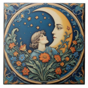 Carreau L'homme et la lune