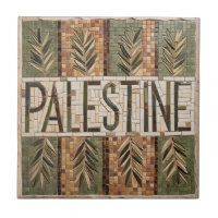 LIBRE PALESTINE olives branches mosaïque céramique