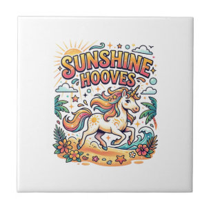 Carreau Licorne Sunshine Sabots Autocollant Commercial et
